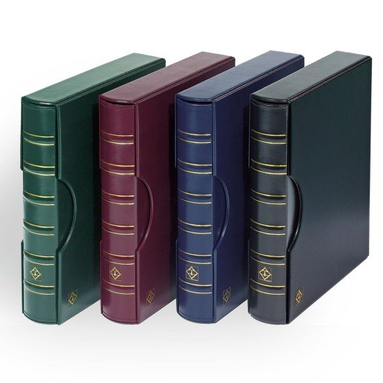 Leuchtturm 301687 Tapa de anillas GRANDE, diseño classic con cajetín protector, azul Leuchtturm 301687 Tapa de anillas GRANDE, diseño classic con cajetín protector, azul