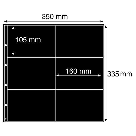 Leuchtturm 302702 Hojas de plástico MAXIMUM, para tarjetas postales nuevas, formato horizontal, negro Leuchtturm 302702 Hojas de plástico MAXIMUM, para tarjetas postales nuevas, formato horizontal, negro