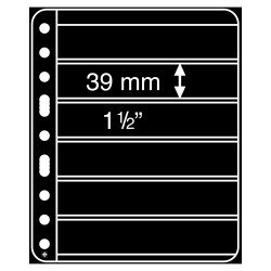 Leuchtturm 303128 hojas de plástico VARIO PLUS, extra rígido, 6 divisiones, negro