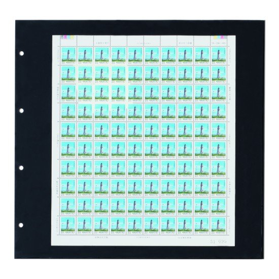 Leuchtturm 303329 hojas de plástico MAXIMUM, para pliegos, 1 división, negro