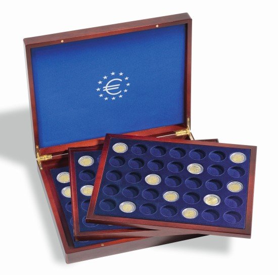 Leuchtturm 303369 Estuche para monedas VOLTERRA TRIO de Luxe, cada una para 35 monedas de 2€ en cápsulas Leuchtturm 303369 Estuche para monedas VOLTERRA TRIO de Luxe, cada una para 35 monedas de 2€ en cápsulas