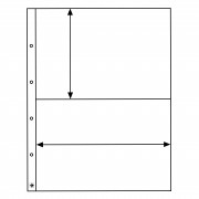 Leuchtturm 304329 Fundas de plástico KANZLEI, 2 divisiones, transparentes