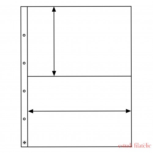 Leuchtturm 304329 Fundas de plástico KANZLEI, 2 divisiones, transparentes