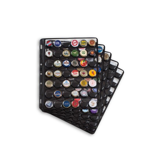 Leuchtturm 305080 Hojas de plástico COMPART, para 42 placas de cava / tapas coronas, negro Leuchtturm 305080 Hojas de plástico COMPART, para 42 placas de cava / tapas coronas, negro