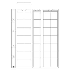 Leuchtturm 306013 hojas OPTIMA, para 35 monedas de hasta 27 mm Ø, transparentes