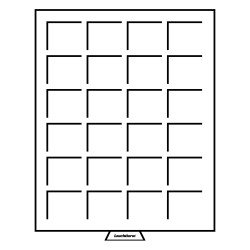 Leuchtturm 307311 Bandeja para monedas 24 divisiones esquinadas hasta 42 mm Ø, color humo Leuchtturm 307311 Bandeja para monedas 24 divisiones esquinadas hasta 42 mm Ø, color humo
