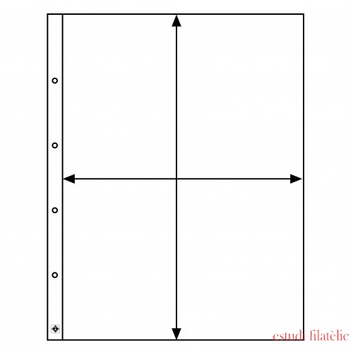 Leuchtturm 307390 Fundas de plástico KANZLEI, 1 división, transparentes