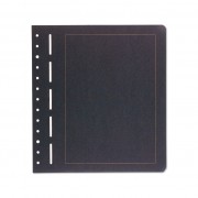 Leuchtturm 308094 hojas neutras para álbumes, cartón negro, línea marginal dorada