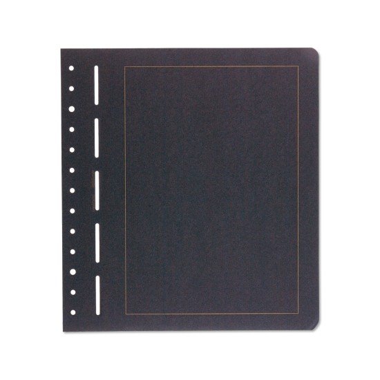 Leuchtturm 308094 LEUCHTTURM hojas neutras para álbumes, cartón negro, línea marginal dorada Leuchtturm 308094 LEUCHTTURM hojas neutras para álbumes, cartón negro, línea marginal dorada
