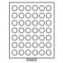 Leuchtturm 308554 Bandeja para monedas 42 divisiones redondas de 29 mm Ø, color humo