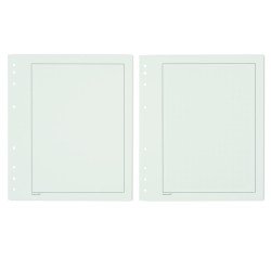 Leuchtturm 308623 MOC hojas neutras para álbumes, en blanco con línea negra en márgenes Leuchtturm 308623 MOC hojas neutras para álbumes, en blanco con línea negra en márgenes