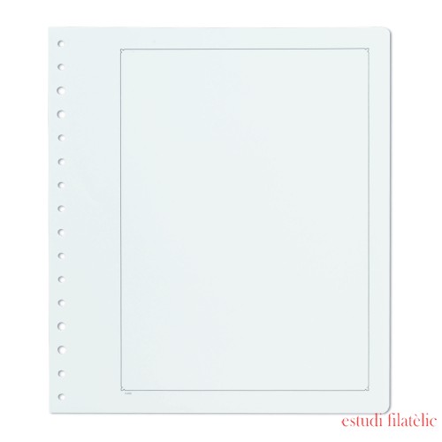 Leuchtturm 308709 KABE Hojas de álbum neutras, de papel con tradicional borde negro
