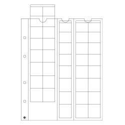 Leuchtturm 308740 hojas OPTIMA, para series de EURO de hasta 26 mm Ø, transparentes