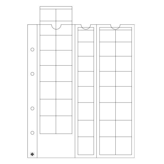 Leuchtturm 308740 hojas OPTIMA, para series de EURO de hasta 26 mm Ø, transparentes Leuchtturm 308740 hojas OPTIMA, para series de EURO de hasta 26 mm Ø, transparentes