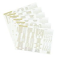 Leuchtturm 308868 Etiquetas de países con letra dorada Schweiz, France, Österreich y muchas más
