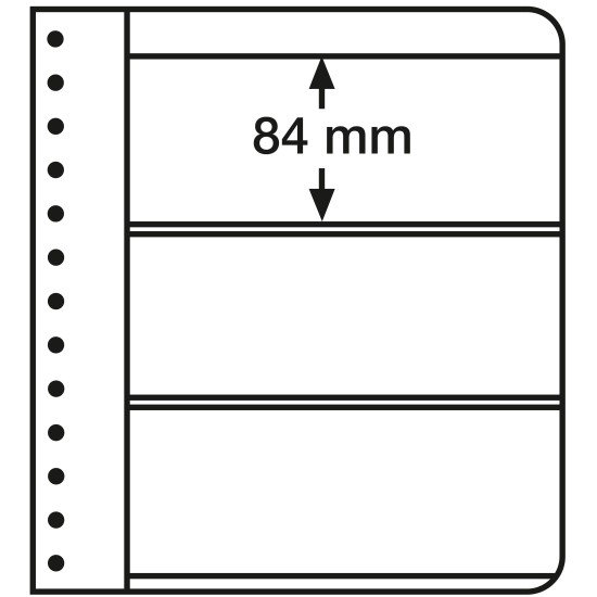 Leuchtturm 309329 hojas-G, 3 divisiones, blanco Leuchtturm 309329 hojas-G, 3 divisiones, blanco