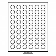 Leuchtturm 309752 Bandeja para monedas 54 divisiones redondas de 26,75 mm Ø, color humo