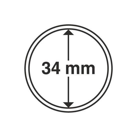 Leuchtturm 310430 cápsulas de monedas diámetro interior 34 mm Paq. 10 unid. Leuchtturm 310430 cápsulas de monedas diámetro interior 34 mm Paq. 10 unid.