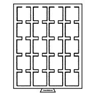 Leuchtturm 310511 Bandeja para monedas 20 divisiones esquinadas 50 x 50 mm, color humo