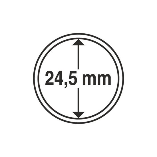 Leuchtturm 310706 cápsulas de monedas diámetro interior 24,5 mm Leuchtturm 310706 cápsulas de monedas diámetro interior 24,5 mm