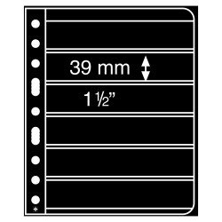 Leuchtturm 310707 hojas de plástico VARIO, 6 divisiones, negro