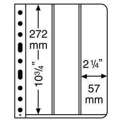 Leuchtturm 311773 hojas de plástico VARIO, 3 divisiones, división vertical, transparente