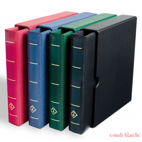 Leuchtturm 312210 Tapa de anillas OPTIMA F, con cajetín protector, verde Leuchtturm 312210 Tapa de anillas OPTIMA F, con cajetín protector, verde