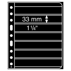 Leuchtturm 312882 hojas de plástico VARIO, 7 divisiones, negro