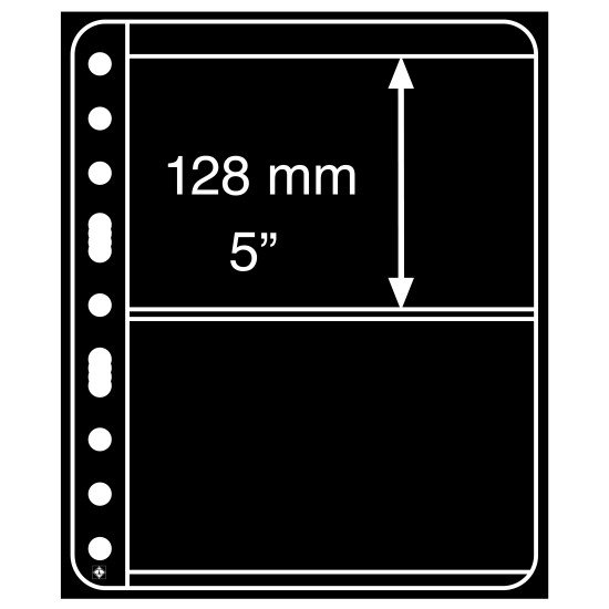 Leuchtturm 313039 hojas de plástico VARIO PLUS, extra rígido, 2 divisiones, negro Leuchtturm 313039 hojas de plástico VARIO PLUS, extra rígido, 2 divisiones, negro