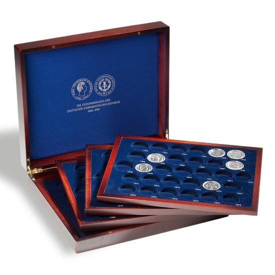 Leuchtturm 313125 Estuche para monedas VOLTERRA QUATTRO de Luxe, para 123 monedas conmemorativas de la RDA Leuchtturm 313125 Estuche para monedas VOLTERRA QUATTRO de Luxe, para 123 monedas conmemorativas de la RDA