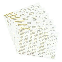 Leuchtturm 315544 Etiquetas de países con letra dorada Europa y muchas más Leuchtturm 315544 Etiquetas de países con letra dorada Europa y muchas más
