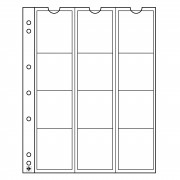 Leuchtturm 315584 Hojas para monedas NUMIS, de 12 divisiones de 44 mm Ø, paquete de 5