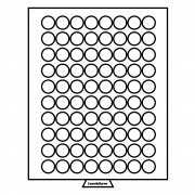 Leuchtturm 315644 Bandeja para monedas 80 divisiones redondas de 23,5 mm Ø, color humo
