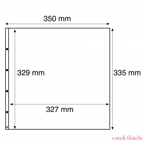 Leuchtturm 315694 hojas de plástico MAXIMUM, para pliegos, 1 división, transparente Leuchtturm 315694 hojas de plástico MAXIMUM, para pliegos, 1 división, transparente