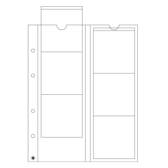 Leuchtturm 316001 hojas OPTIMA, para 6 monedas de hasta 65 mm Ø, transparentes Leuchtturm 316001 hojas OPTIMA, para 6 monedas de hasta 65 mm Ø, transparentes