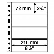 Leuchtturm 316329 Hojas de plástico GRANDE, con 4 bandas horizontales, transprentes