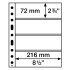 Leuchtturm 316329 Hojas de plástico GRANDE, con 4 bandas horizontales, transprentes