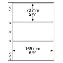 Leuchtturm 316522 Hojas para monedas NUMIS, de 3 divisiones para billetes de banco Leuchtturm 316522 Hojas para monedas NUMIS, de 3 divisiones para billetes de banco
