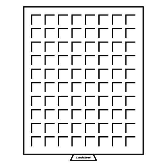 Leuchtturm 316663 Bandeja para monedas MB 80 divisiones esquinadas hasta 24 mm Ø, color humo Leuchtturm 316663 Bandeja para monedas MB 80 divisiones esquinadas hasta 24 mm Ø, color humo