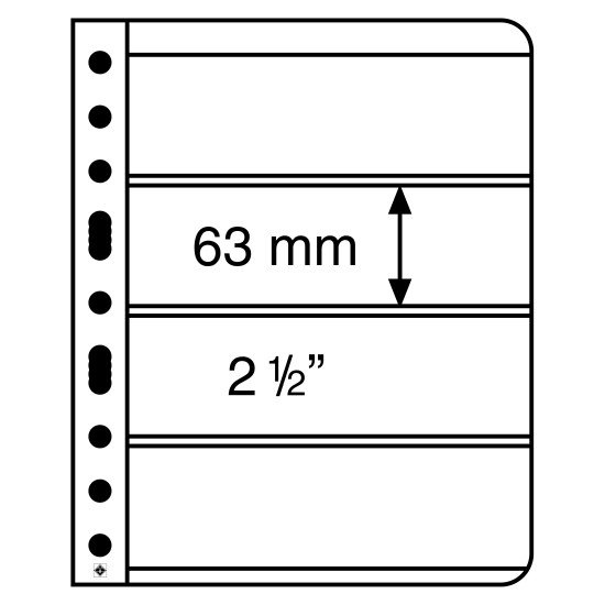 Leuchtturm 316774 hojas de plástico VARIO, 4 divisiones, transparente Leuchtturm 316774 hojas de plástico VARIO, 4 divisiones, transparente