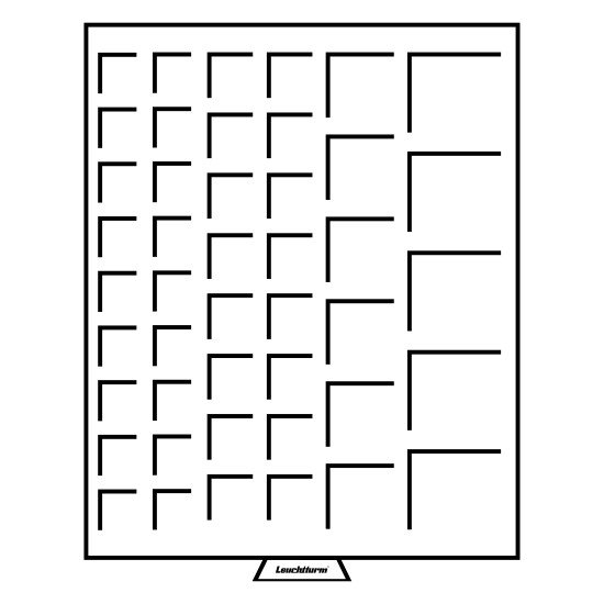Leuchtturm 316902 Bandeja para monedas 45 divisiones de diferentes Ø, color humo Leuchtturm 316902 Bandeja para monedas 45 divisiones de diferentes Ø, color humo