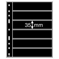 Leuchtturm 316995 Hojas de plástico OPTIMA, 6 divisiones, negro
