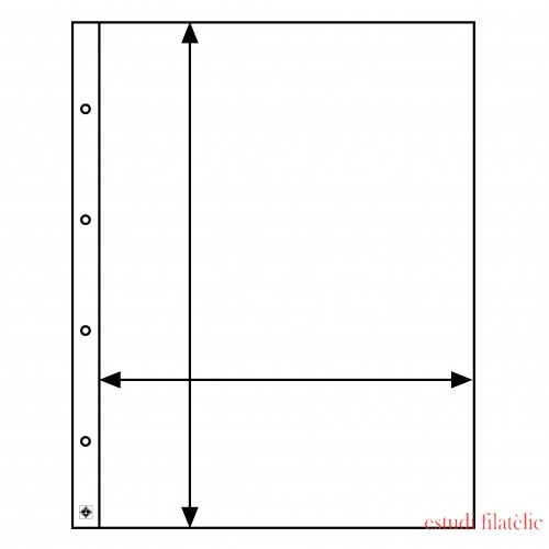 Leuchtturm 317575 Hojas de plástico FOLIO, 1 división, transparente, separado Leuchtturm 317575 Hojas de plástico FOLIO, 1 división, transparente, separado
