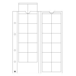 Leuchtturm 319236 hojas OPTIMA, para 24 monedas de hasta 34 mm Ø, transparentes