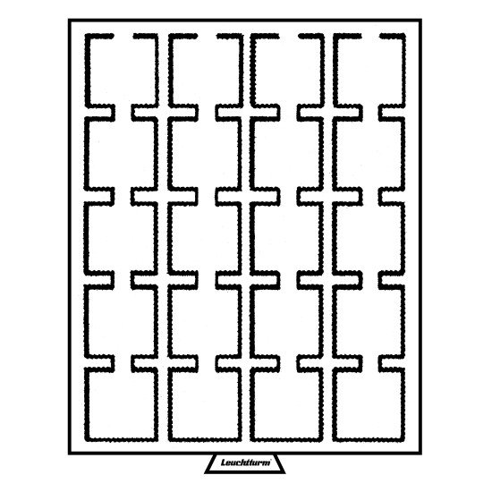 Leuchtturm 320565 Bandeja para monedas 20 divisiones esquinadas 50 x 50 mm, gris Leuchtturm 320565 Bandeja para monedas 20 divisiones esquinadas 50 x 50 mm, gris