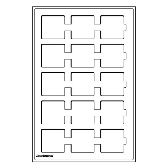 Leuchtturm 320714 Bandeja L con 15 divisiones para cartones de monedas, hasta 50x50 mm, azul Leuchtturm 320714 Bandeja L con 15 divisiones para cartones de monedas, hasta 50x50 mm, azul
