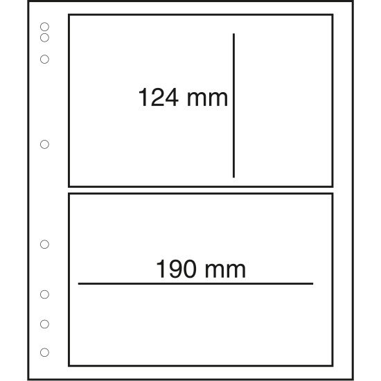 Leuchtturm 321047 MOC hojas en blanco-LB con hoja protectora, 2 divisiones Leuchtturm 321047 MOC hojas en blanco-LB con hoja protectora, 2 divisiones