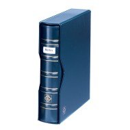 Leuchtturm 321054 Tapa OPTIMA, diseño classic SIGNUM, con ventana para inscripción +cajetín projoector, azul
