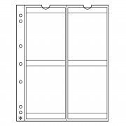 Leuchtturm 321507 Hojas para monedas NUMIS, de 4 divisiones de 66 mm Ø