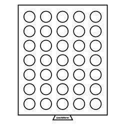 Leuchtturm 321661 Bandeja para monedas 35 divisiones redondas de 31 mm Ø, color humo Leuchtturm 321661 Bandeja para monedas 35 divisiones redondas de 31 mm Ø, color humo
